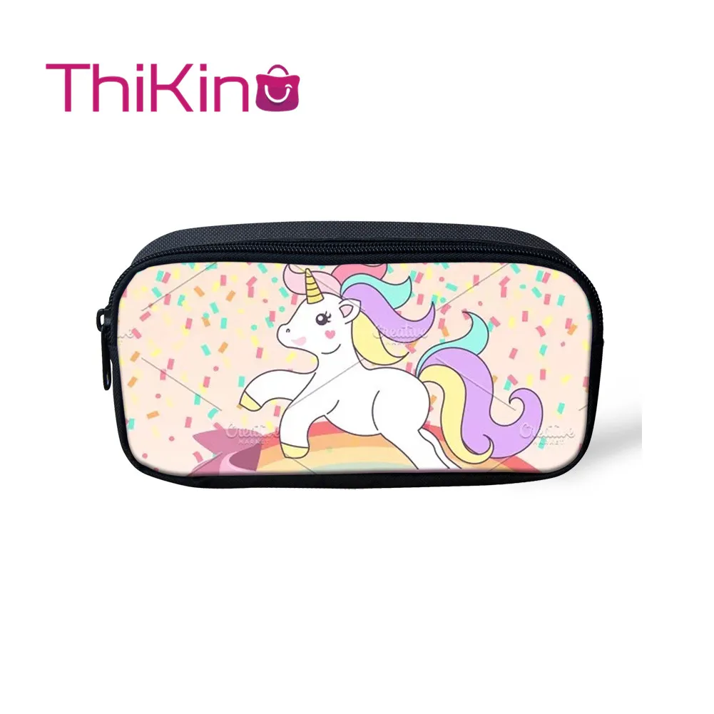 

Thikin Unicorn school supplies Pencil Bags Pen Bag for Girls Pen Case Student Makeup Storage HandBags Pen Purses for Kids