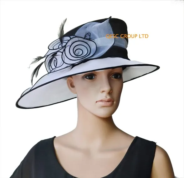 NEW-ARRIVAL-organza-hat-Kentuo-hat-bridal-hat-with-feathers-for-wedding-races-party-church