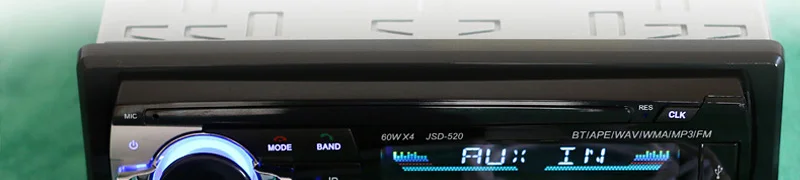 12 В автомобильный стерео fm-радио MP3 аудио плеер Поддержка Bluetooth с AUX USB SD портом Авто Электроника Авторадио в тире 1 DIN JSD-520