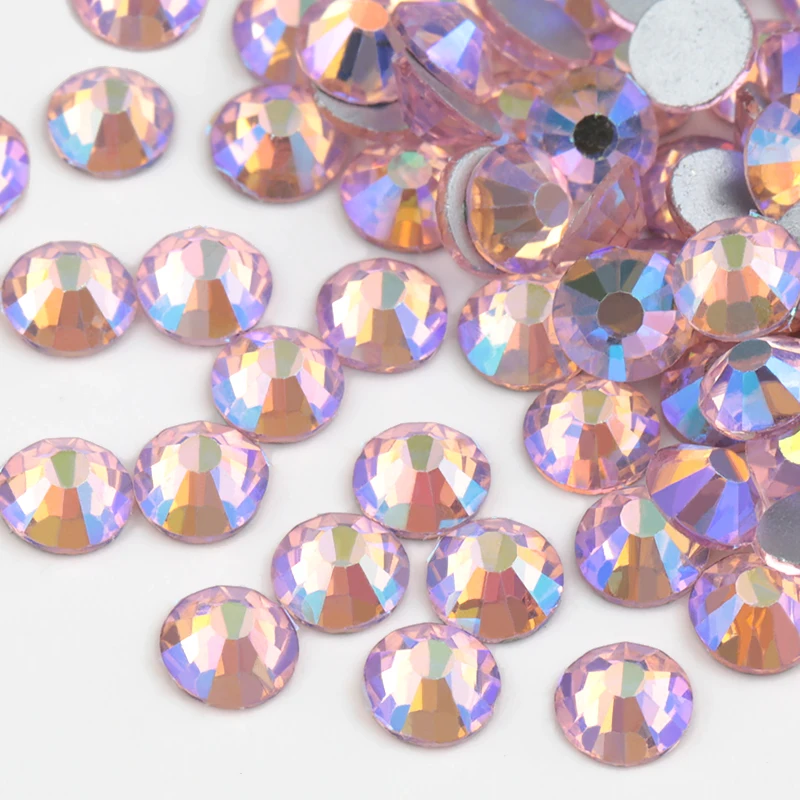 Rose Ab Crystal Rhinestones Ss3 Nail  Ab Crystal Pink Rhinestone - 2023  Crystal Ab - Aliexpress