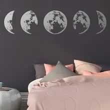 Персонализированные виниловые наклейки на стену с лунным затмением и луной, обои для декора стен для гостиной, спальни, настенные наклейки, фреска