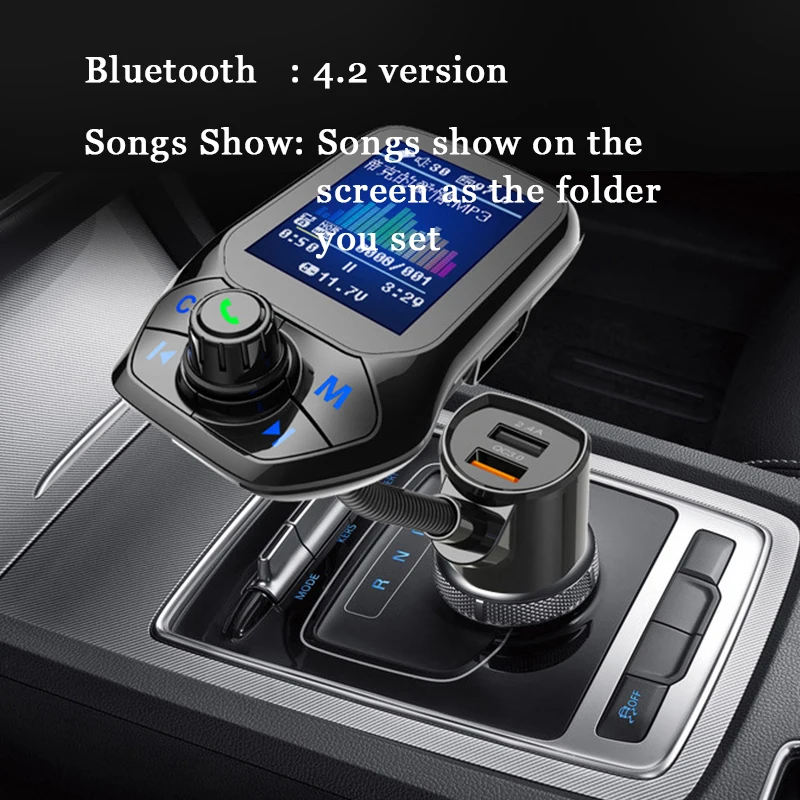 Автомобильный MP3-плеер FM модулятор mp3 автомобильный аудио плеер QC3.0 12 В 3USB Авто fm-передатчик Bluetooth автомобили AUX модулятор FM музыкальный плеер