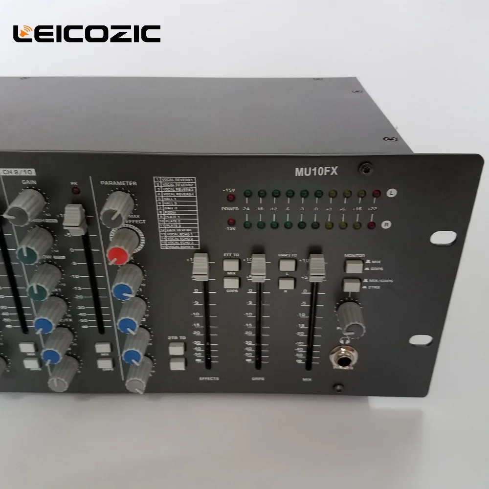 Leicozic MU10FX микшер с креплением в стойку, микшерный стол для сценической студии, записывающий пульт, аудио оборудование, профессиональный микшер dj