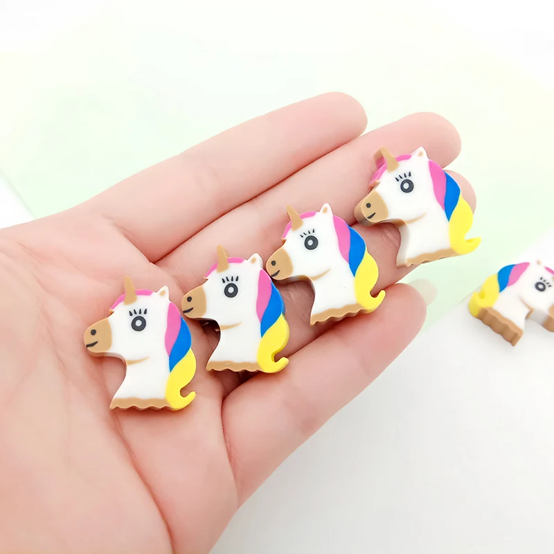 8 Pcs Eraser Cute Cartoon Unicorn Pencil Eraser Rubber Kawaii Stationery Student School Office Supplies Kids Prize Toys