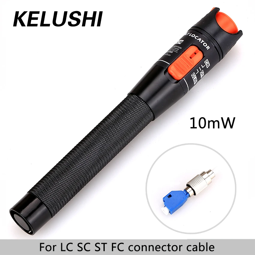 bilder für KELUSHI CATV 10 mw Aluminium Glasfaser-visuelle Fehlersuch Rot Laser Kabel Tester Testing Tool mit 2,5mm LC/SC/ST/FC Adapter bilder für KELUSHI CATV 10 mw Aluminium Glasfaser-visuelle Fehlersuch Rot Laser Kabel Tester Testing Tool mit 2,5mm LC/SC/ST/FC Adapter
