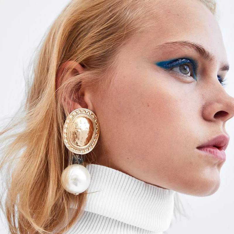 Miwens Za Crystal Vintage Drop Earrings Big Pendant Earrings Female Wholesale Dropshipping Factory Ear Accessories Bijoux A046