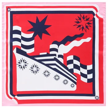 

53X53cm cruise ship for sea trip ladies scarves hair scarf imitated silk neckerchief bandana hip hop hood scarf skinny scarf