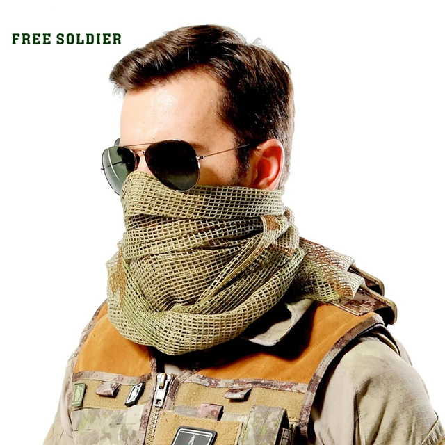 FREE SOLDIER outdoor hiking camping riding windproof multi-purpose headkerchief tactical scarves bike mask big head scarf