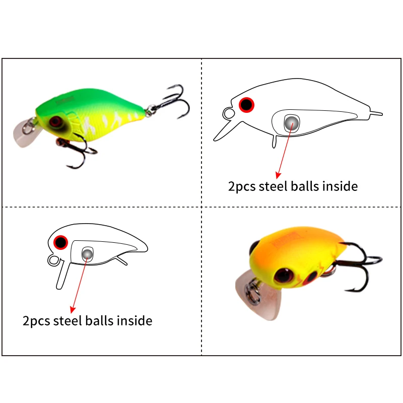 Kingdom Fishing Small Lure Set 4 шт. в одном комплекте с прочной коробкой для приманки