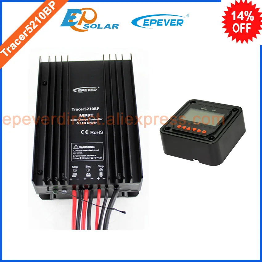 

MPPT Tracer5210BP with MT50 remote meter solar charging portable controller 20A 20amp,meter not use for lithium battery
