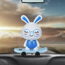 Украшения для автомобиля украшение ABS скейтборд кролик кукла качающаяся голова игрушки авто Интерьер танцы животных аксессуары для интерьера дома