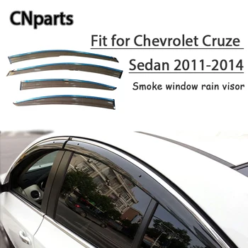 

CNparts 4pcs ABS For Chevrolet Cruze Sedan 2011 2012 2013 2014 Car Smoke Window Visor Keep Fresh Air convection Accessories