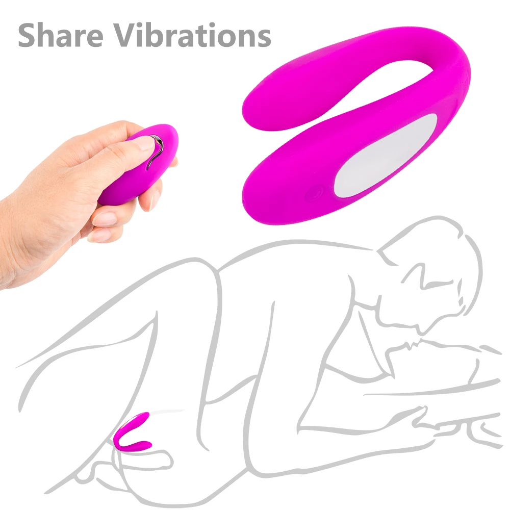

Wireless We Share Vibe Remote Control Dildo Vibrator G Spot Clitoris Stimulator Dual Massagers Couples Adult Sex Toys for Woman