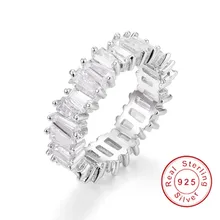 Горячая стиль 925 Серебро Имитация алмазов картина полный палец ювелирные изделия, обручальное кольцо для женщин группа укладки cz Кольцо для свадьбы
