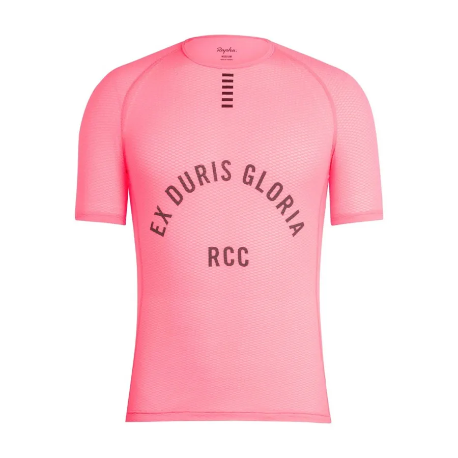 Pro Team Велоспорт базовый слой Сверхлегкая сетчатая ткань отличное дышащее нижнее белье для велоспорта дорожный велосипед рубашка одежда с коротким рукавом - Цвет: pic color