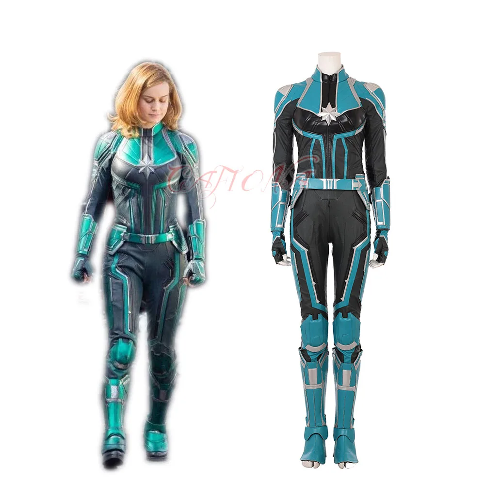 

Cafiona Sexy Jumpsuits Captain Marvel Carol Danvers Super Hero Ms. Marvel Cosplay Costume High Quality