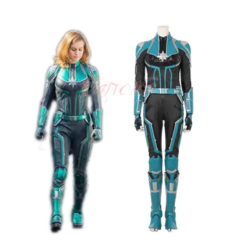 

Cafiona Sexy Jumpsuits Carol Danvers Super Hero Cosplay Costume High Quality