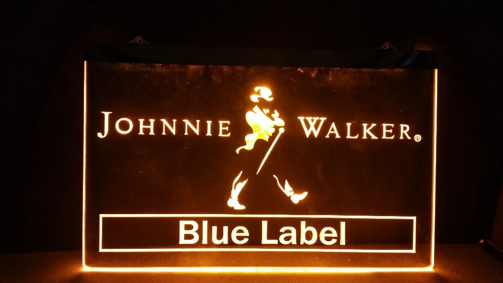 B137 Johnnie Walker синяя этикетка пиво Бар Паб Клуб 3d вывески светодиодная неоновая
