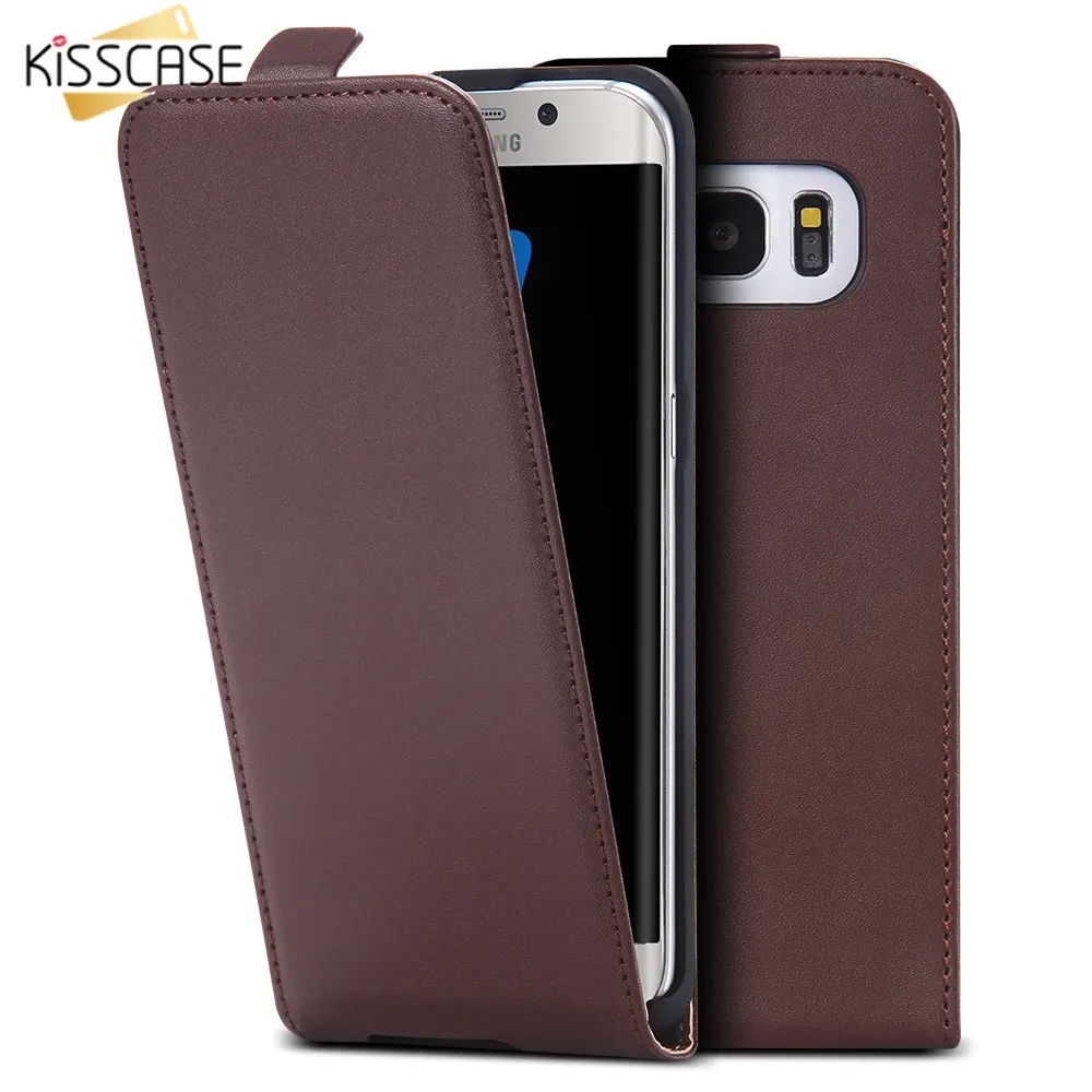 KISSCASE PU Leather Case For Samsung Galaxy S8 Plus S7 Edge Luxury Retro Flip S6 edge S3 S4 Fundas | Мобильные телефоны и