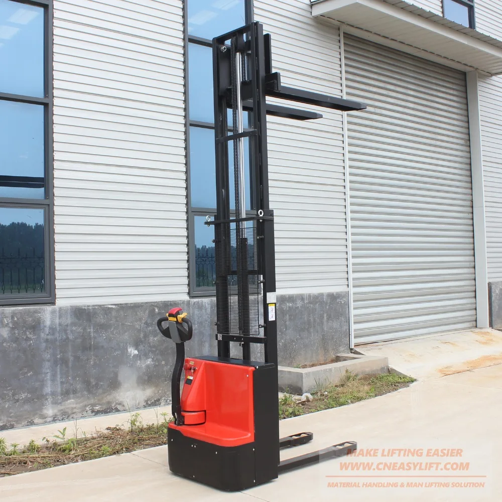

1 ton 2000mm battery powered electric pallet stacker