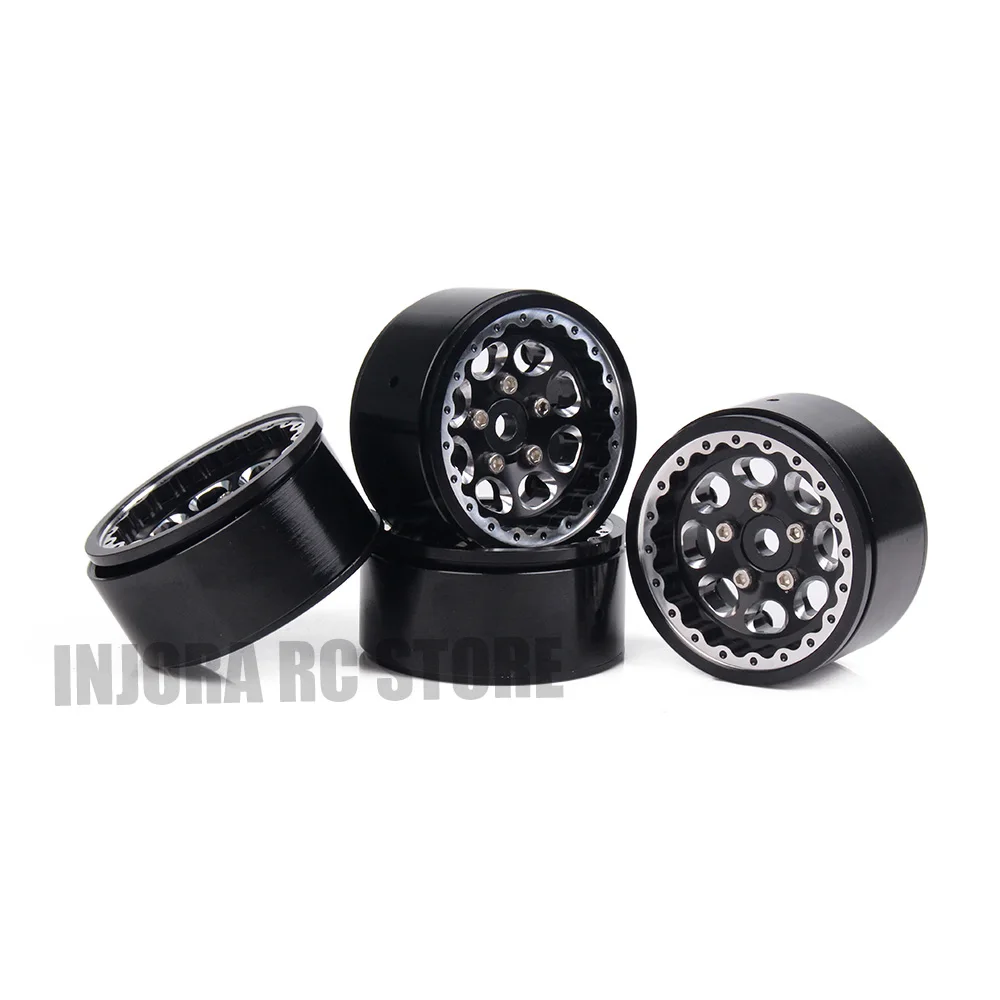 

4PCS Metal Beadlock 1.9" Wheel Rim for 1/10 RC Rock Crawler Axial SCX10 Tamiya CC01 D90 Traxxas TRX-4 Wheel Hex