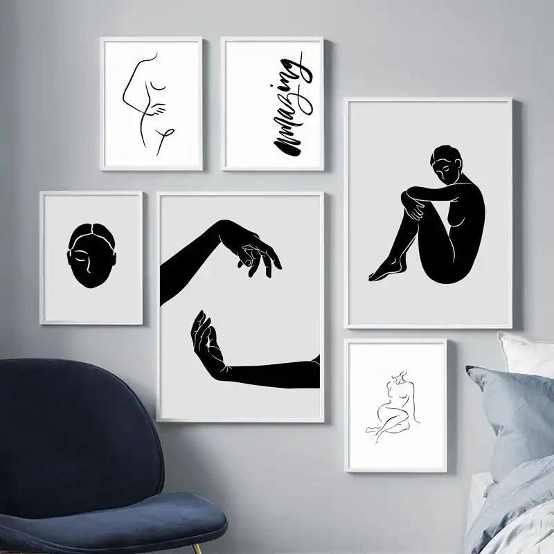 Abstract Poster Wall Art Canvas Painting Abstract Body Posters And Prints Decors