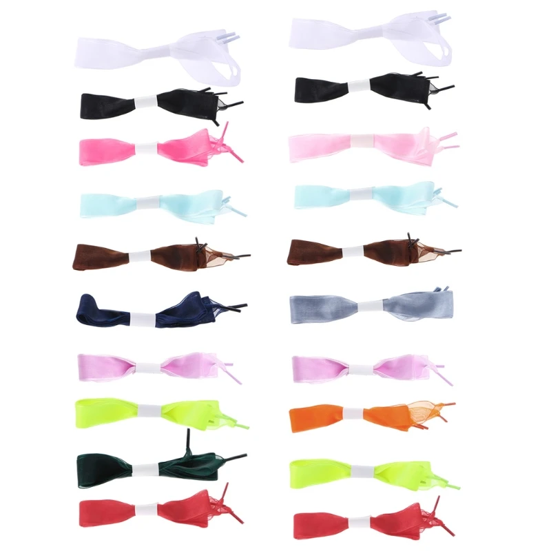 

Chiffon Multi Color Shoelace Colorful Ice Cream Lace Shoes Strings General Use