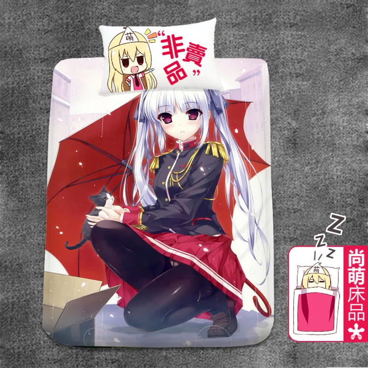 

Anime Cartoon Walkure Romanze Natural Wool Cloth With Soft Nap flat sheet bed sheet top sheet 150*200cm No.78954
