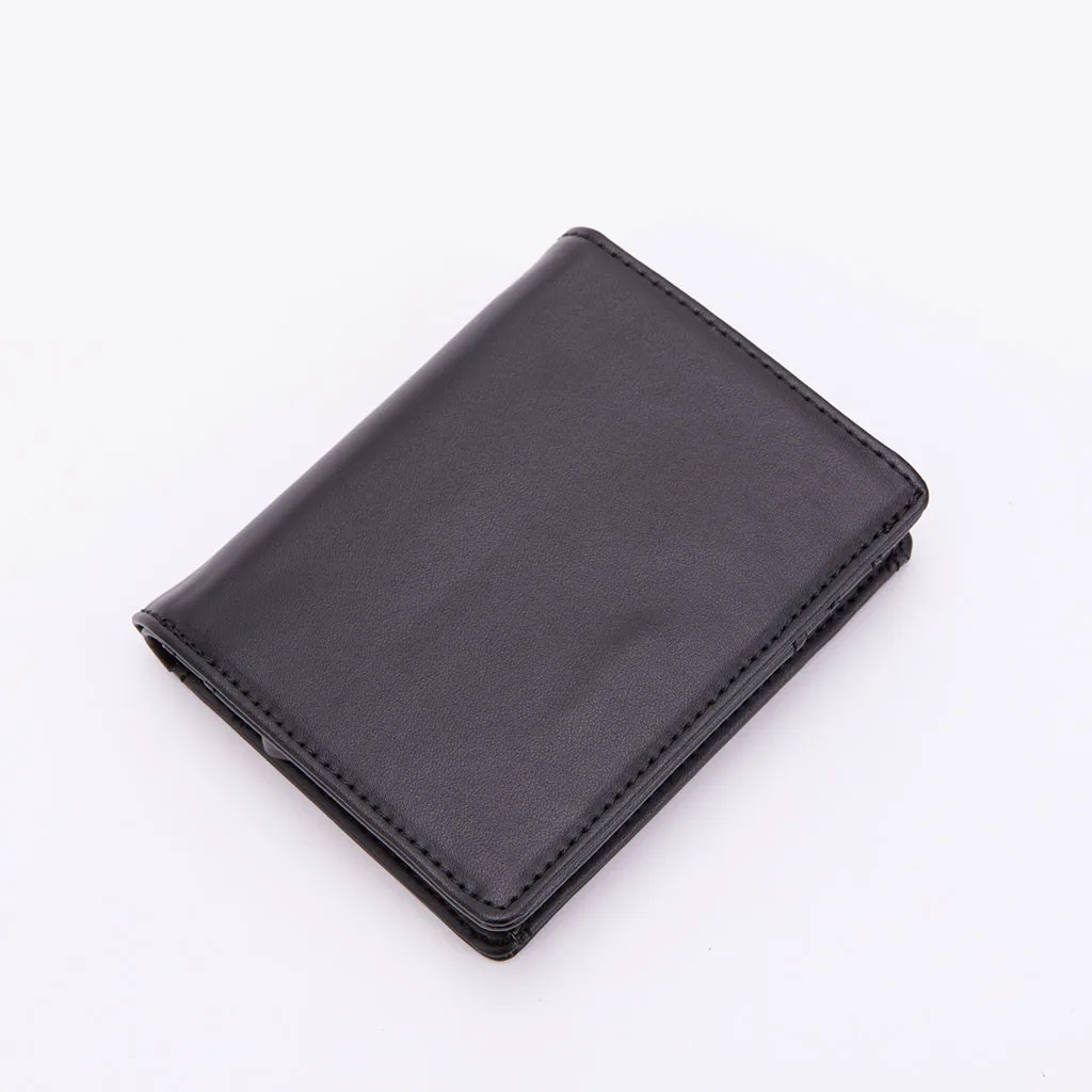 Wallet для мужских кожаных кредитных карт банковских и идентификационных карт держатель двойные бумажники коробка алюминиевый кожаный мужской кошелек billeteras