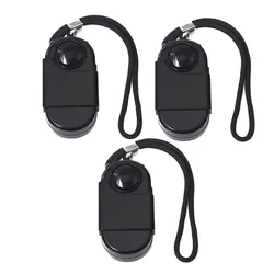 Portable Mini PIR Infrared Motion Sensor Alarm Set for Enhanced Travel and Home Security (3pcs Black Color)