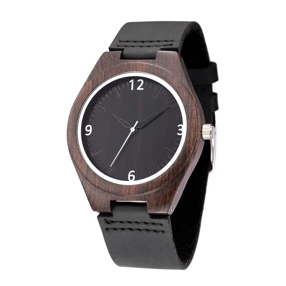 

WEISIKAI Fashion Wooden Design Mens Womens Watches Casual Simple Leather Quartz Watch Scale Black Dial Wood Luxury Wristwatches