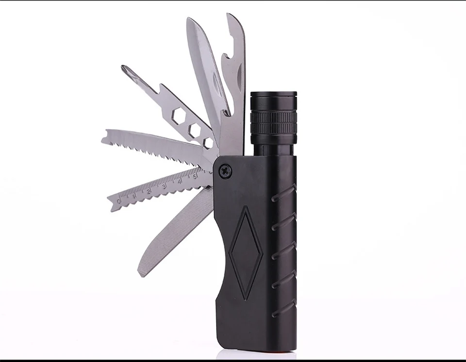 Multifunctional flashlight with saber 9-1