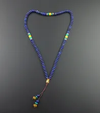 108 lapis lazuli joyería de perlas con cabeza de buda yoga meditación oración mala collar de perlas artesanales hechos a mano