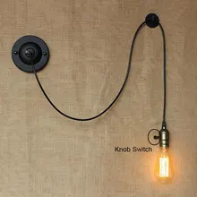 Bedside Reading Studying DIY art decor industrial wall lights luminaire Knob Switch loft Wall sconces lighting fixture lampe