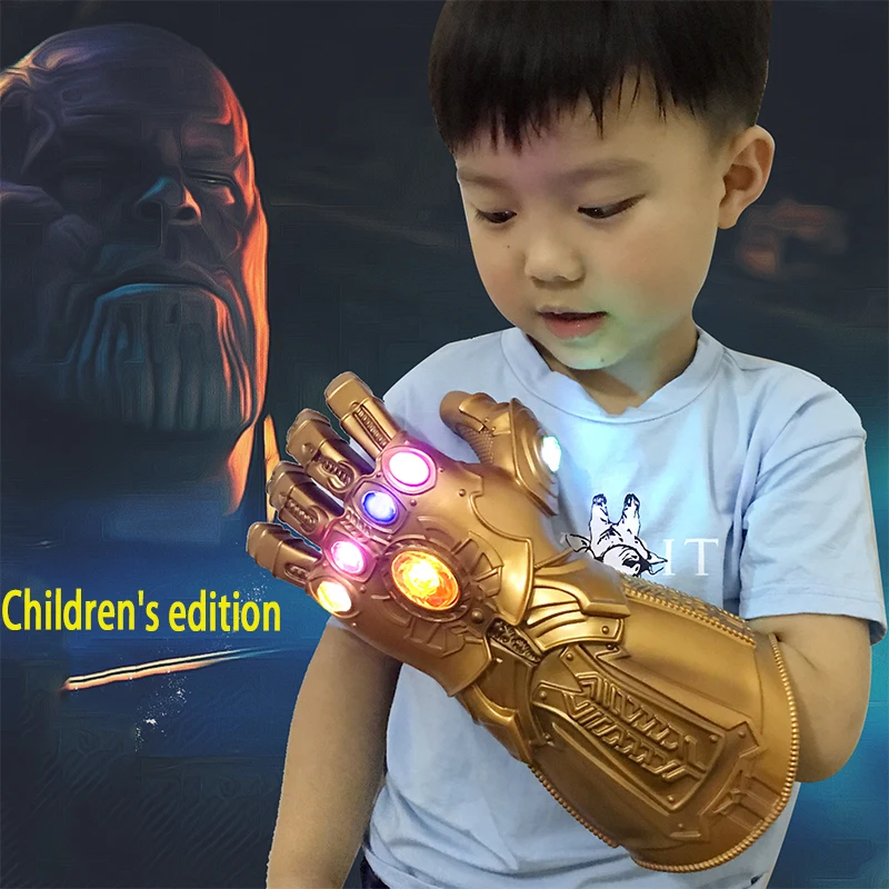 

Avengers 4 Endgame Thanos Gloves Infinity Gauntlet Cosplay Arm Iron Man LED PVC Gloves Toys Marvel Superhero Weapon Party Props