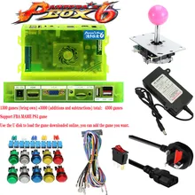 Pandora Box 6 DIY Arcade Bundles Kits Parts With Power Supply Jamma Harness Joystick Push Button Upgrade to box arcade parts bundles with pandora box 4s 815 in 1 arcade game board 16a power supply long shaft joystick buttons jamma harness