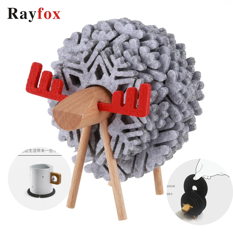 

Sheep Shape Anti Slip Drink Coasters Insulated Round Felt Cup Mats Japan Style Creative Home/Office Decor Nordic Style Gift Mats