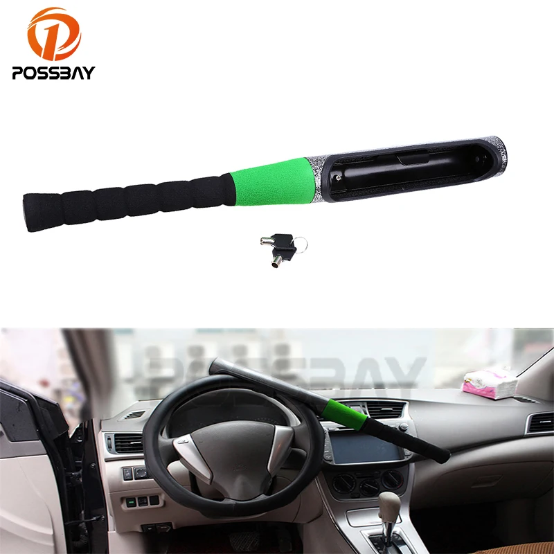 Us 29 12 10 Off Possbay Car Anti Theft Steering Wheel Lock Security With Keys Baseball Bat Style Accessories Airbag Parking In