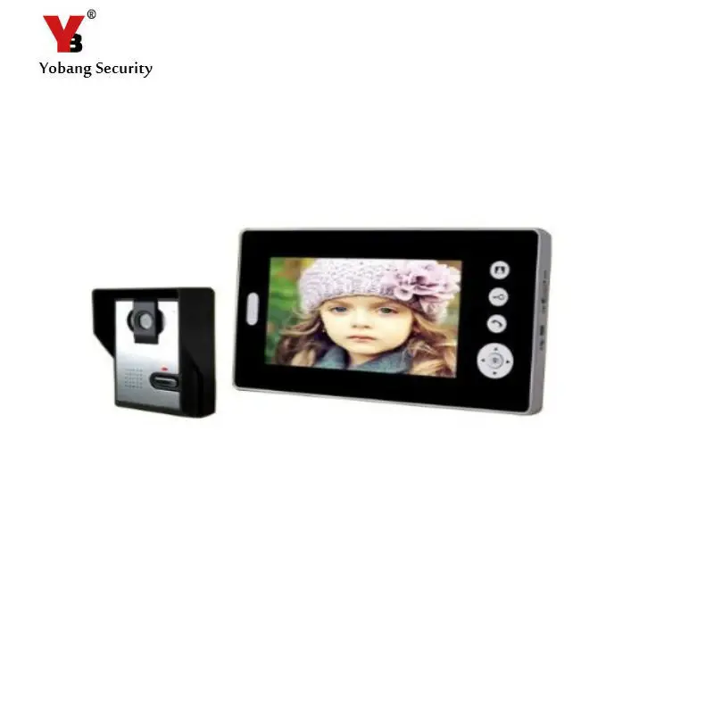 

Yobang Security 2.4G 7" TFT LCD Video Door Entry Systems Wireless Phone Intercom Doorbell Home Security Kit Video intercom