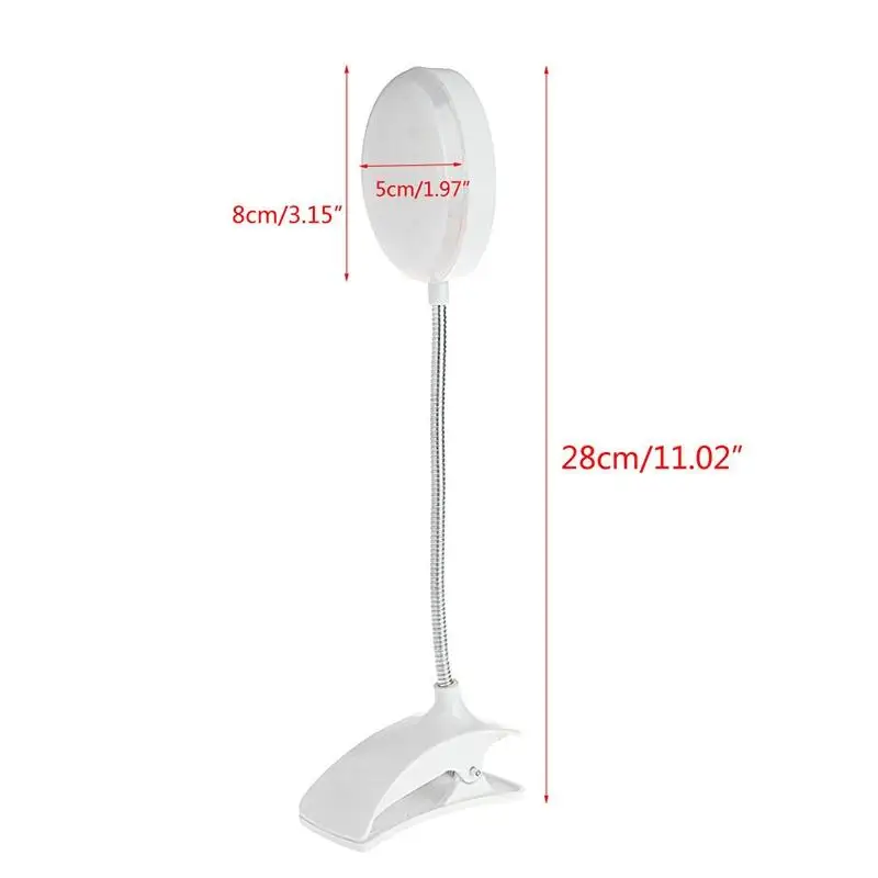  AKDSteel Clip-on Flexible LED Table Lamp Reading Study Bedside Laptop Desk Bright Light Night light