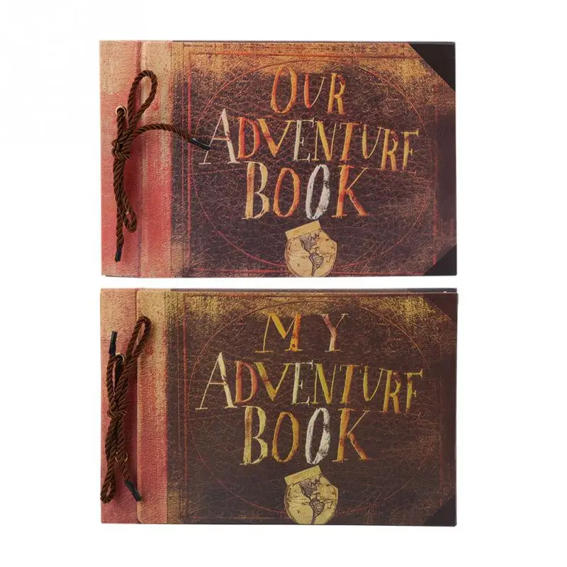 

DIY Handmade Cartoon Photo Album Adventure Book Wedding Stickers Scrapbook Our & My Adventure Movie Scrapbook Album Fotografico