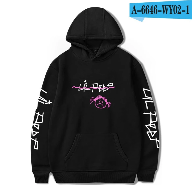 Hip Hop Hoodie Lil Peep Rapper Popular Singer Streetwear Women Clothes Harajuku Clothing Balck Female Unisex Cotton Pullover