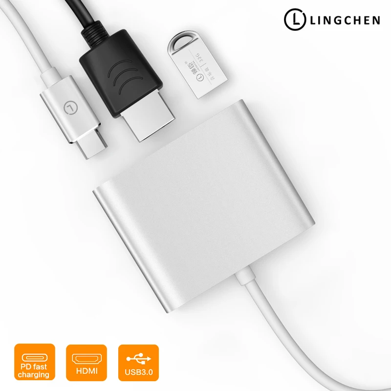 

LINGCHEN USB HUB 3.0 External 4 Port USB Splitter with Micro USB Power Port for iMac Computer Laptop Accessories HUB USB 3.0