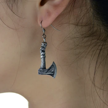

1Pair Vintage Viking Axe Earring For Women Amulet Earring Punk Jewelry