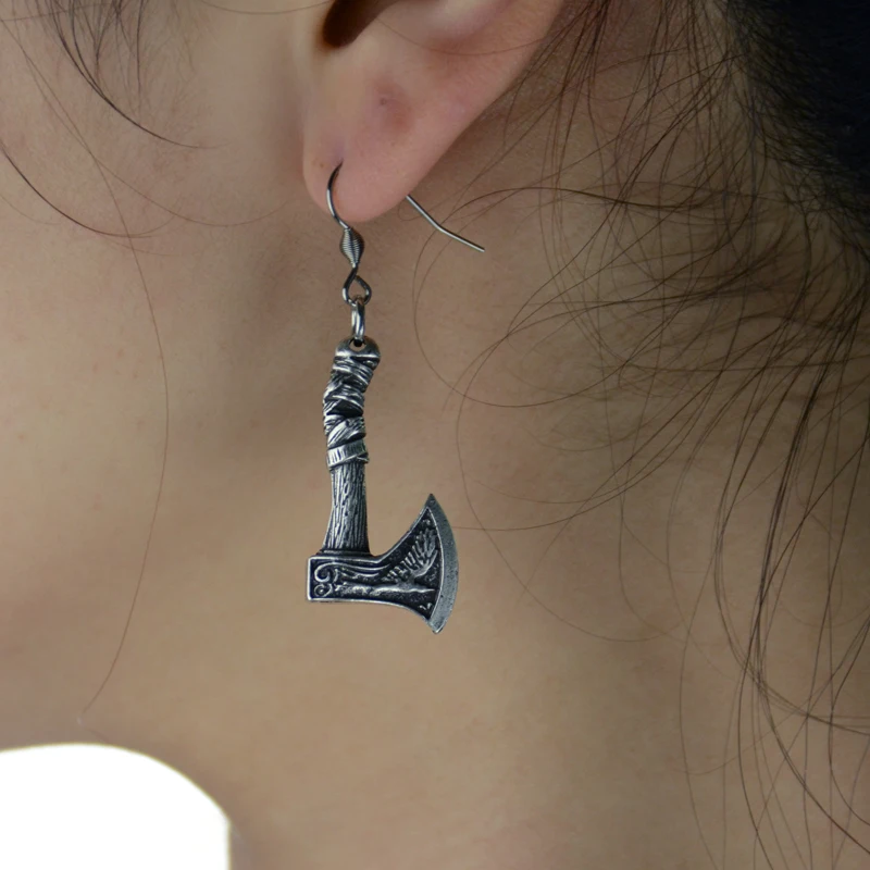 Женские винтажные серьги с топором Viking 1 пара Амулеты ювелирные изделия в стиле