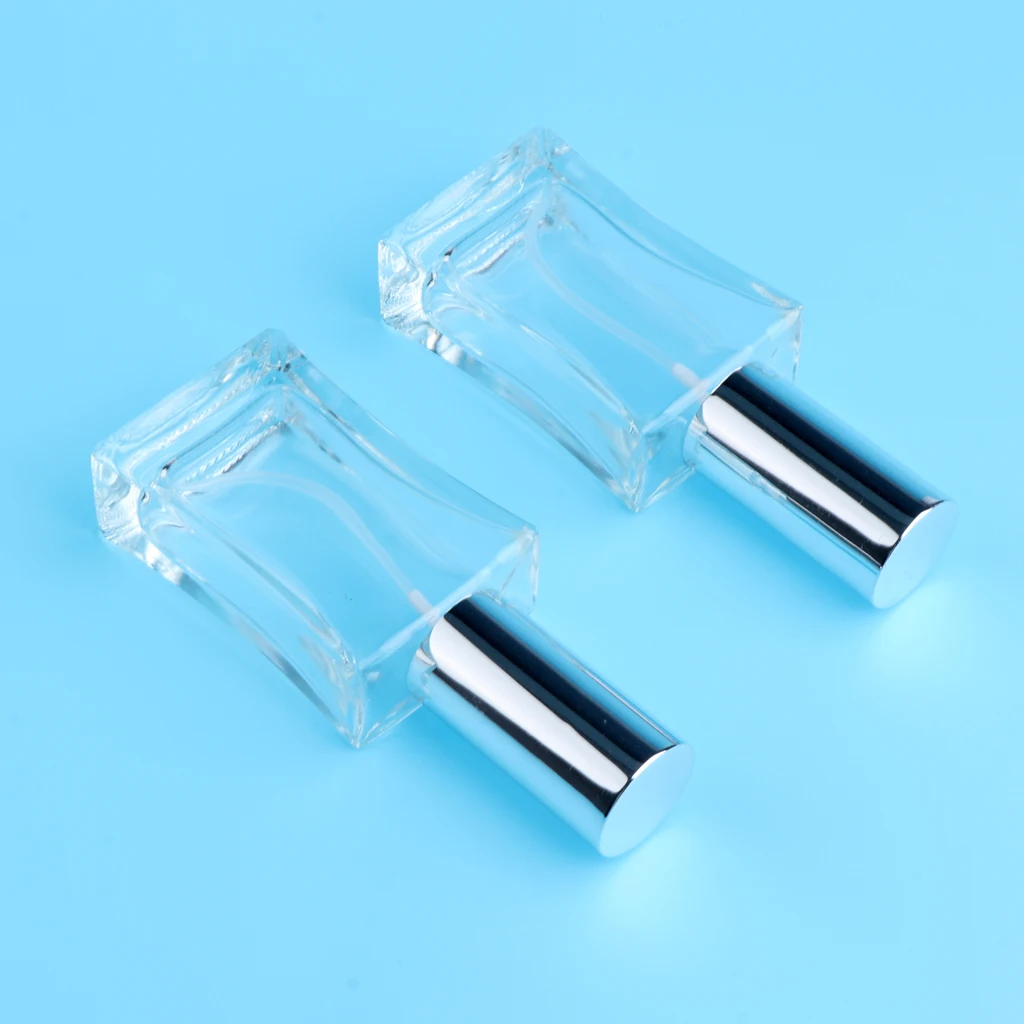 2Pcs Refillable Portable Frosted Glass Perfume Fragrance Bottle Aftershave Sprayer 50ml Highly Polished & Beautiful