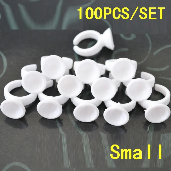 

100pcs Small partition pigment ring Ink Cups Pigment Color Rings Permanent Make Up Ink Tattoo Accessories