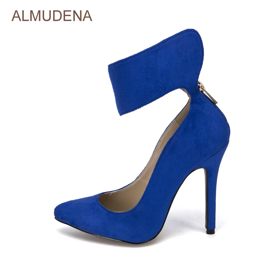 royal blue suede pumps