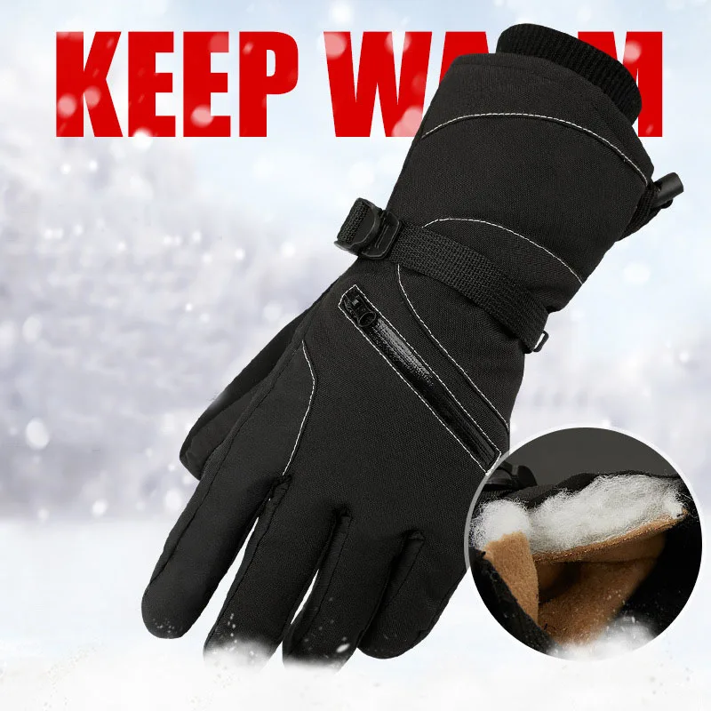 30 Degree Super Warm Ski Gloves Men Women Waterproof Winter Windproof