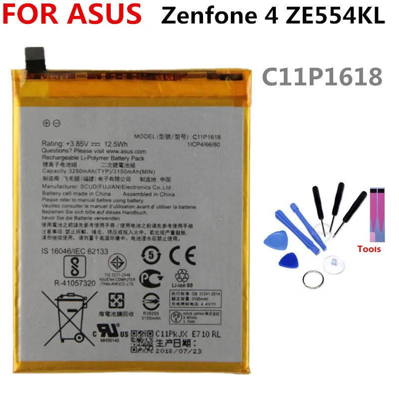 

C11P1618 battery FOR ASUS Zenfone 4 ZE554KL 3250mAh lithium battery li-ion polymer battery High capacit